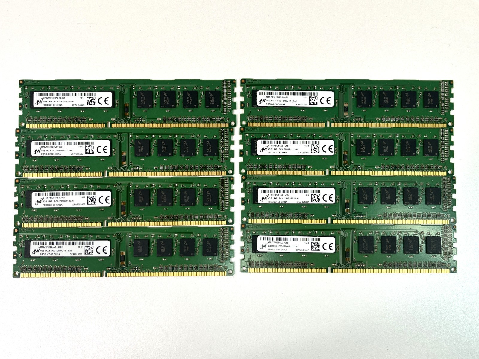 Micron 32GB (8x4GB) DDR3 1600MHz PC3-12800U Desktop RAM Memory MT8JTF51264AZ