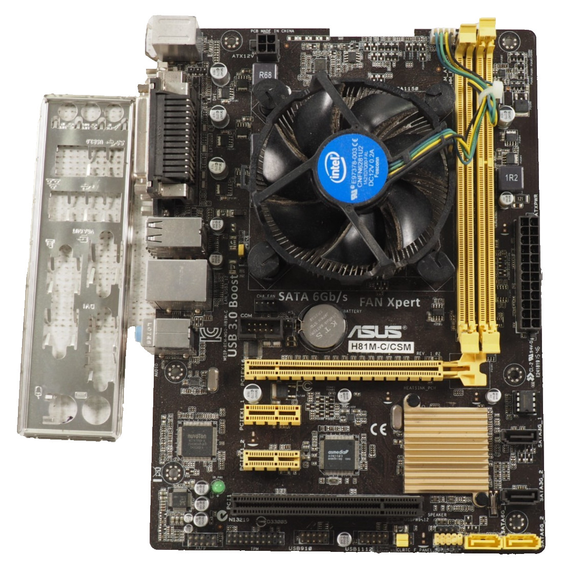 ASUS H81M-C/CSM LGA1150 Socket DDR3 DVI VGA Motherboard w/ I/O Shield (No CPU)