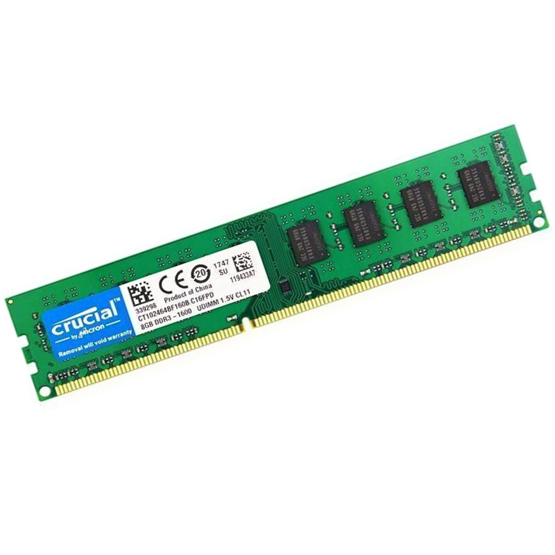 Crucial DDR3 16GB (2X8GB) KIT 1600 MHz PC3-12800 DIMM 240-Pin Non-ECC Memory RAM
