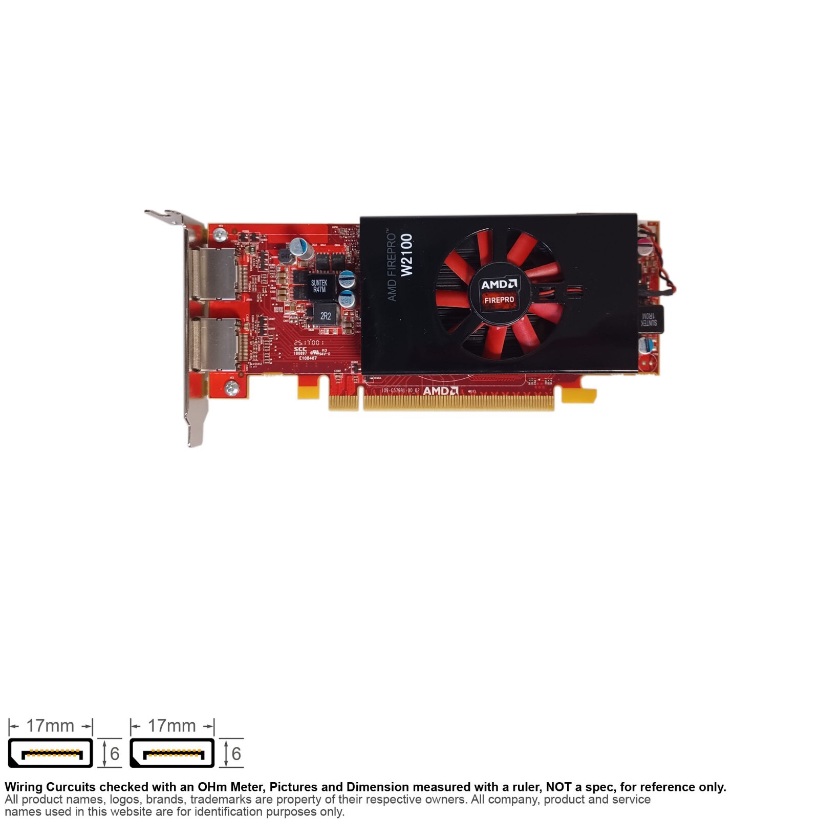 Controller Video Card Displayport x2 PCIe ATI Radeon 102-C57904-00 Dell 02P8XT