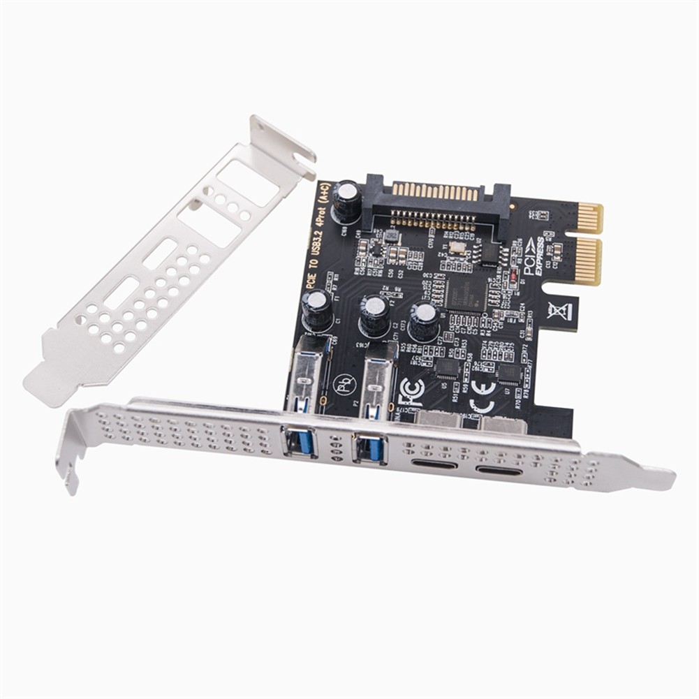 Type C USB 3.2 Gen1 5Gbps PCIE Card Adapter PCI Express Board 2xUSB A2048