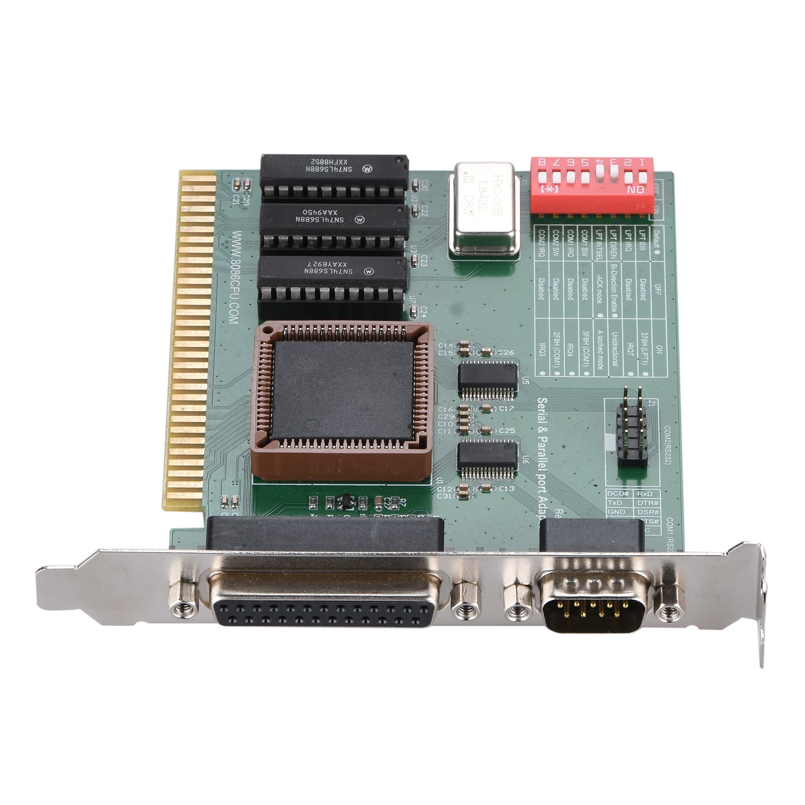 PC ISA RS232 Serial&Parallel Port Expansion Card ISA COM1 COM2 LPT Card Adapter