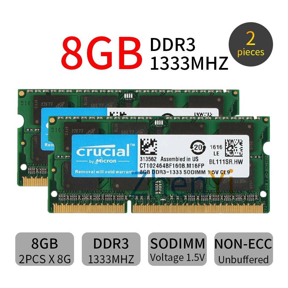 16GB KIT 2 x 8GB HP EliteBook 840 G1 2560p 2760p 8460p 8460w 8560p SDRam Memory