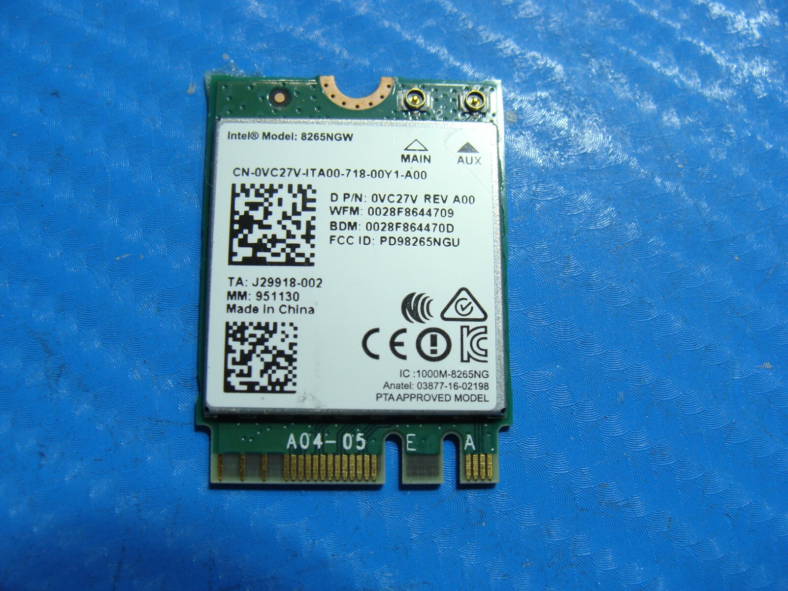 Dell Latitude 7480 14″ Wireless WiFi Card 8265NGW VC27V