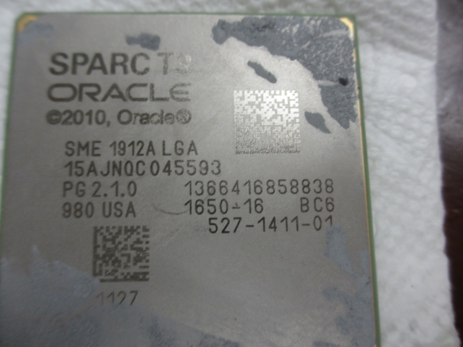 ORACLE 527-1411-01 SUN SPARC T3 1.65GHZ 16 Core CPU Processor