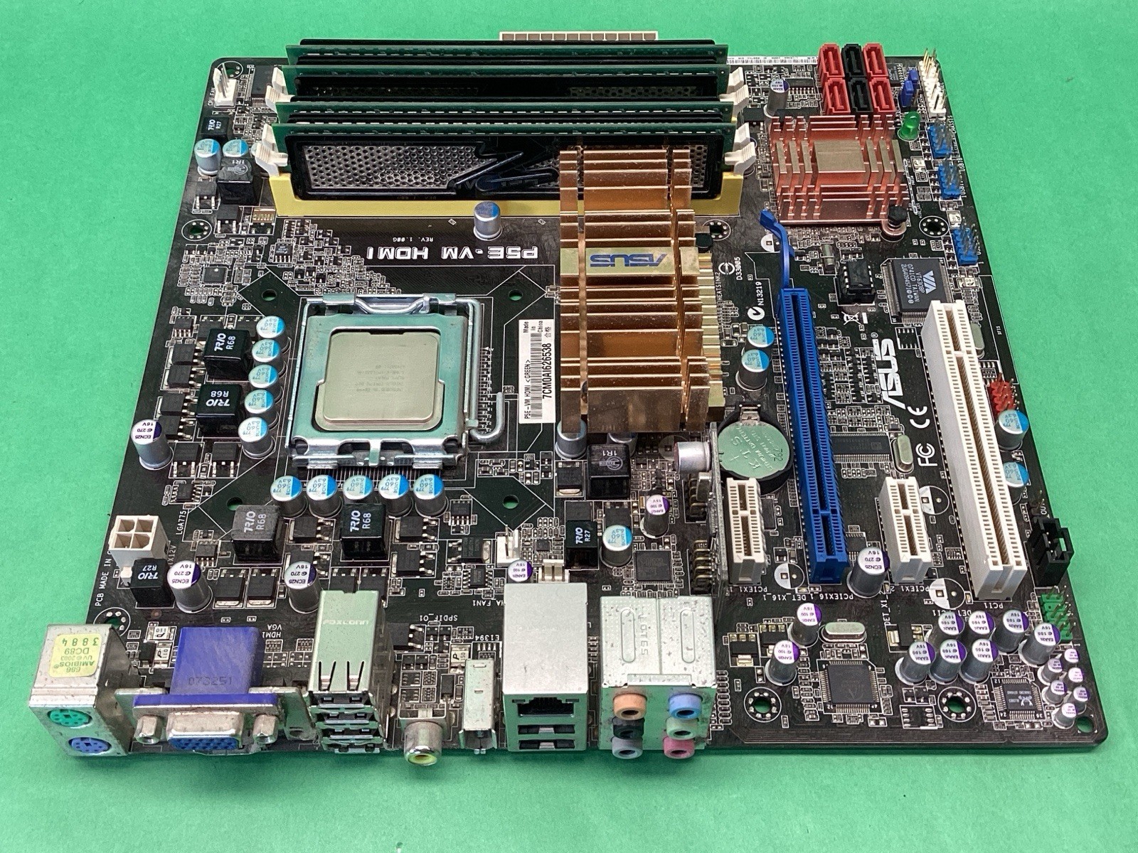 ASUS Motherboard P5E-VM HDMI + Intel Core 2 Duo CPU + RAM – UNTESTED
