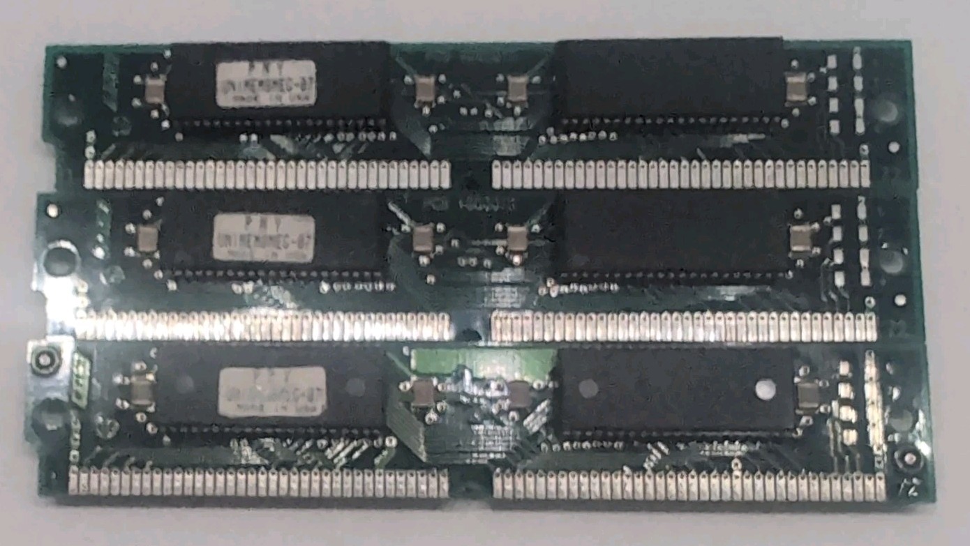 Vintage PNY 8MB 72-Pin SIMM RAM EDO 60ns Lot Of 3 24MB Total Hyundai Made In USA