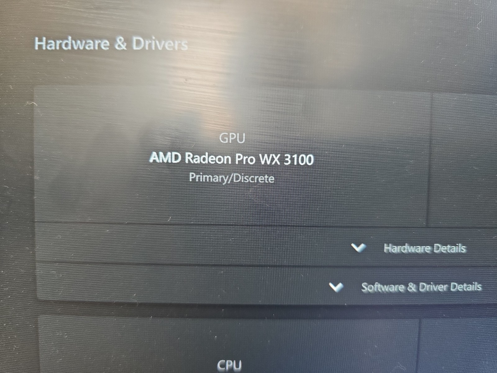 AMD Radeon PRO WX 3100 4GB GDDR5 Graphics Card (Low Profile)
