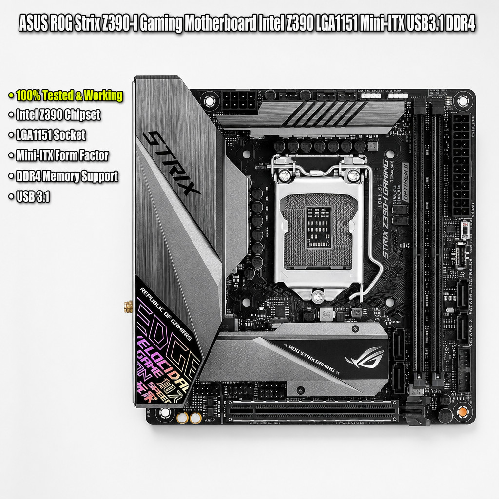 ASUS ROG Strix Z390-I Gaming Motherboard Intel Z390 LGA1151 Mini-ITX USB3.1 DDR4