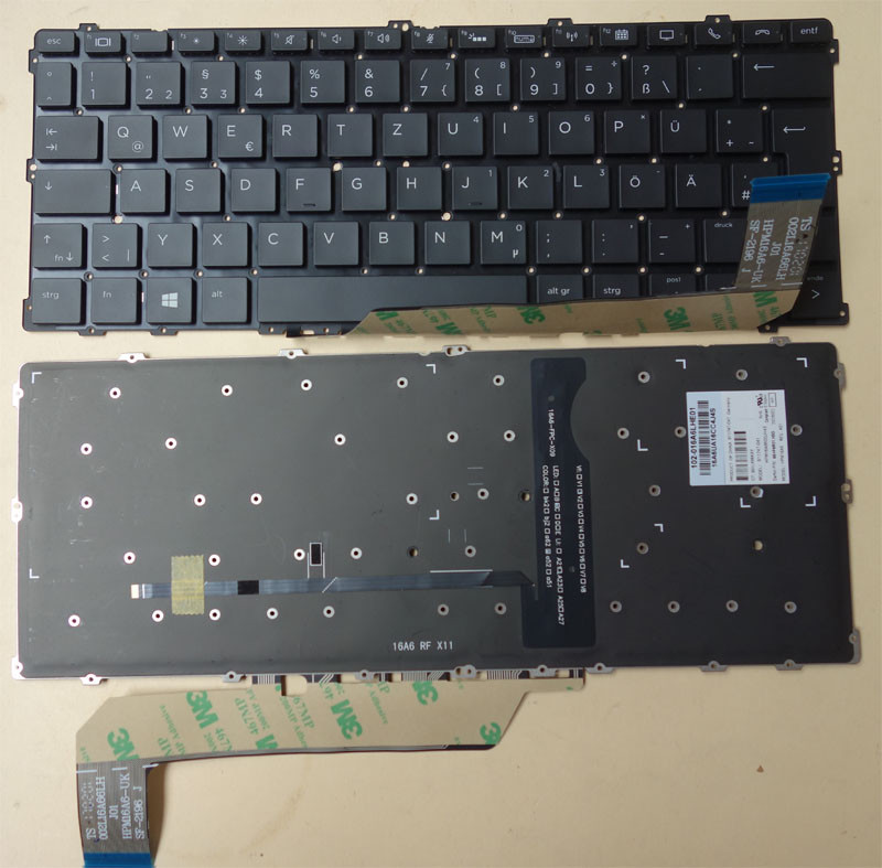 Keyboard HP EliteBook X360 1020 G2 backlit QWERTZ keyboard German lighting