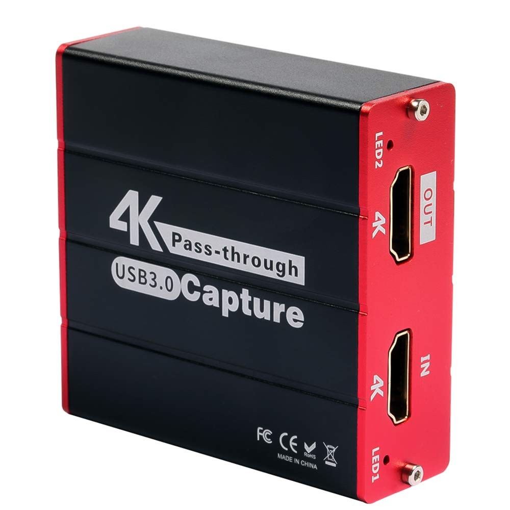 Video Capture Card USB3.0 1080P 60FPS HDMI Passthrough Nintendo Switch DSLR