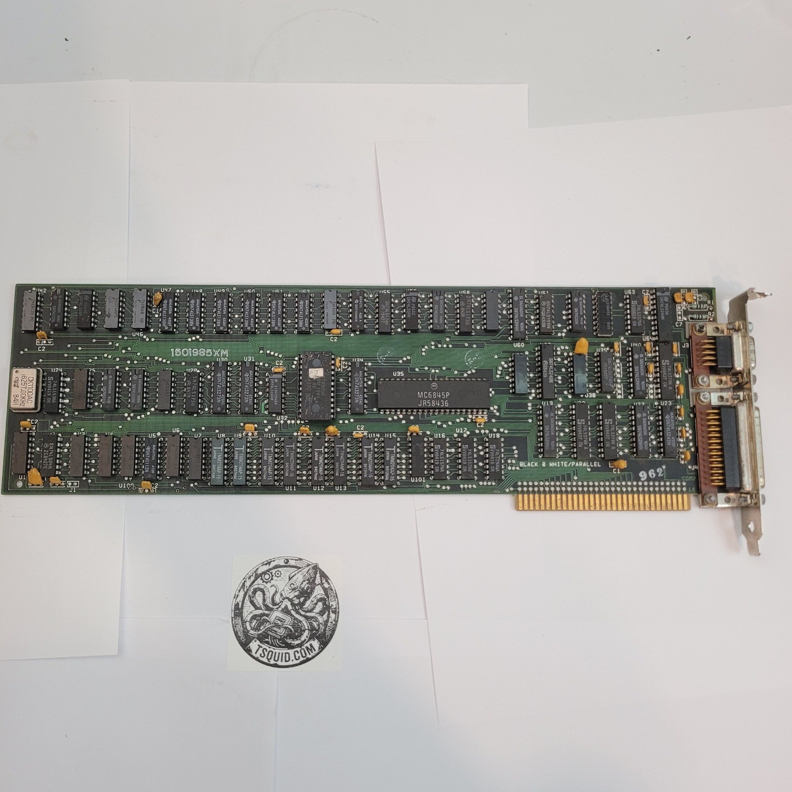 IBM Monochrome Parallel Card 1501985XM 8-Bit ISA MDA Video Adapter MC6845P