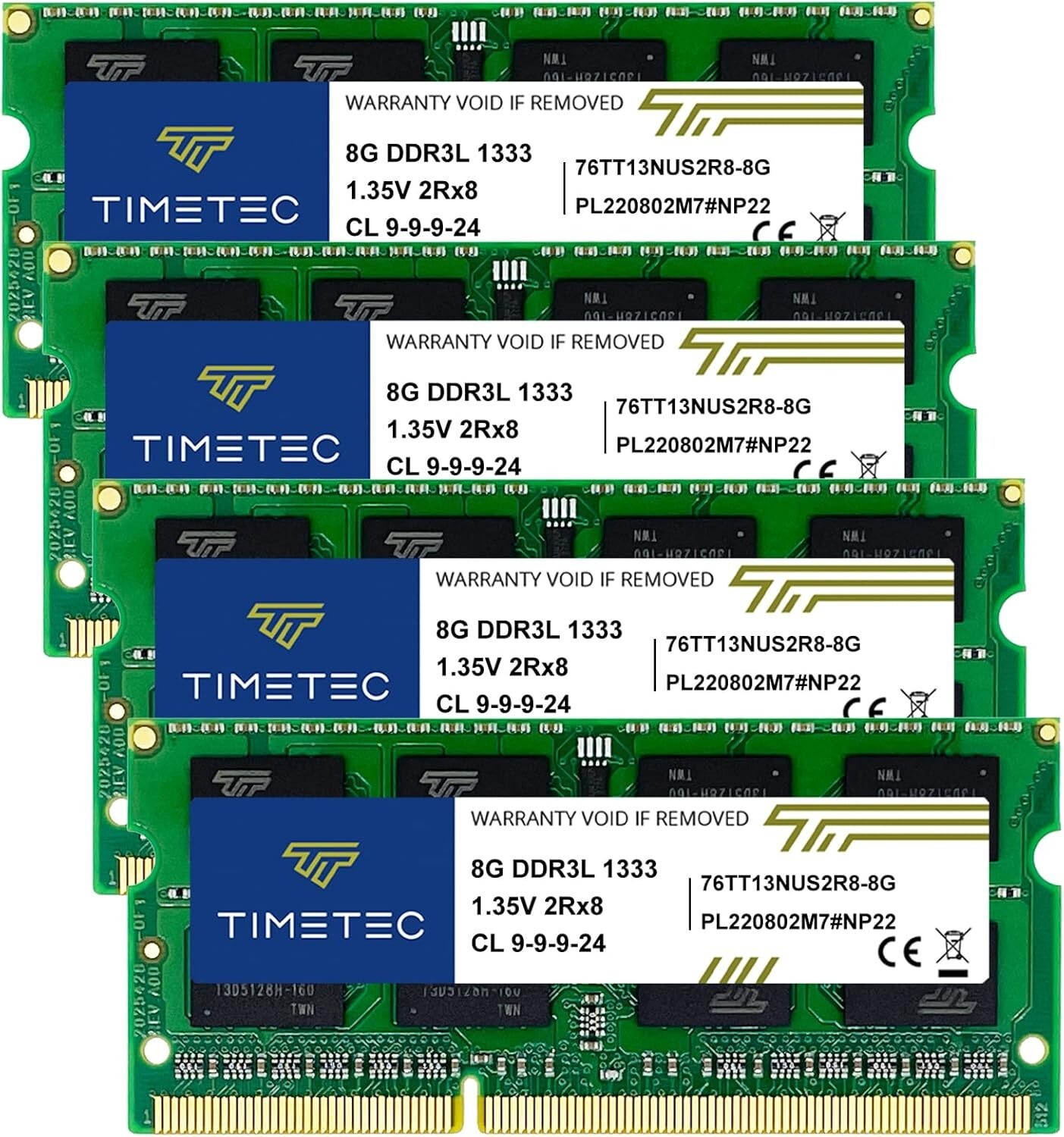 High-Performance 32GB 4x8GB DDR3 1333MHz RAM for Laptops – Lifetime
