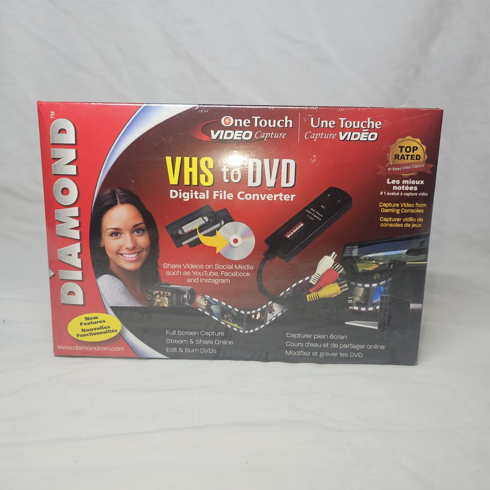 Diamond Multimedia VC500 USB One Touch VHS to DVD Video Capture Sealed Box