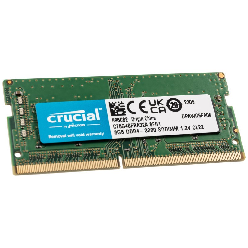 Crucial CT8G4SFRA32A, 8GB, 1x8GB, DDR4, 3200MHz, 260-pin SO-DIMM