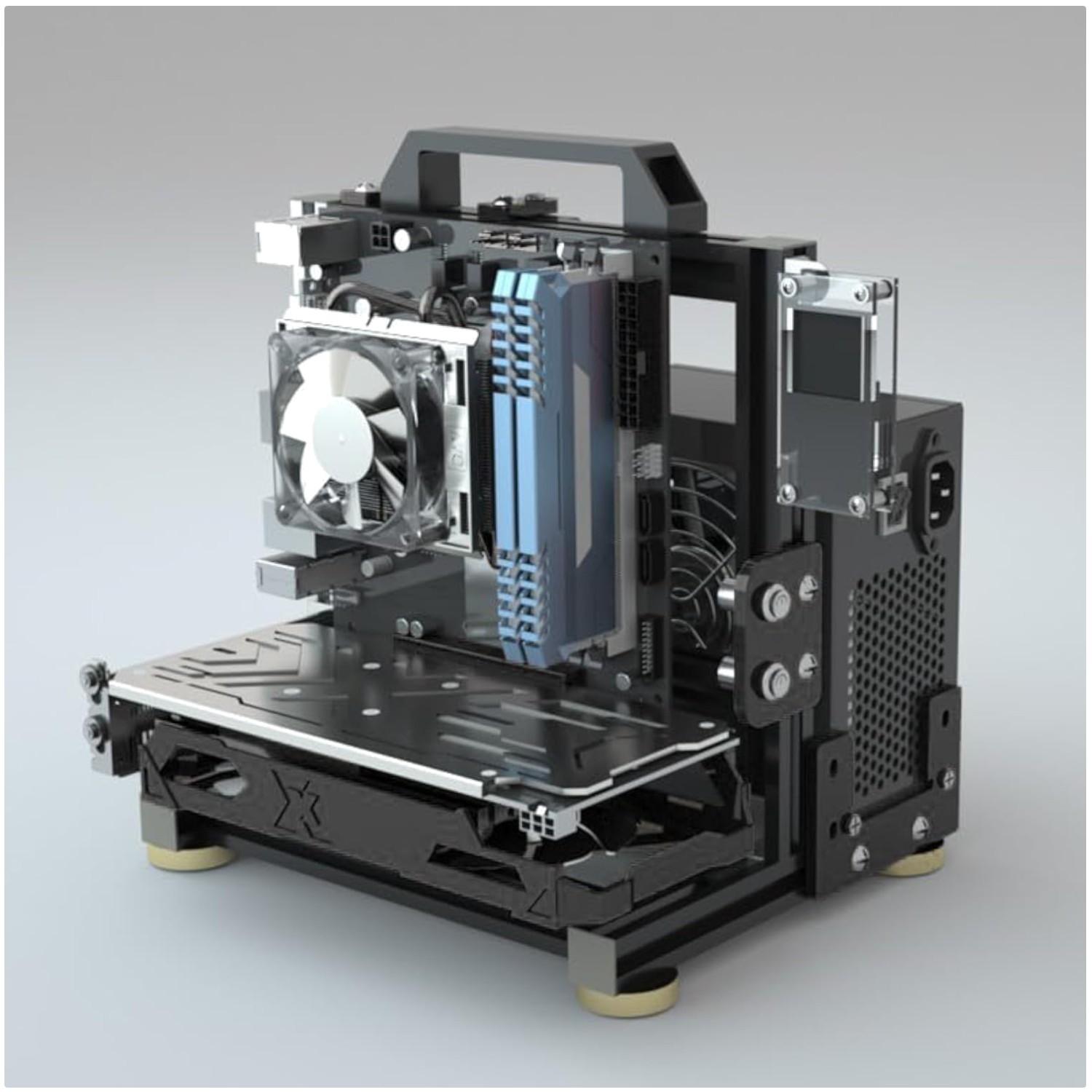 Aluminum Open Air Frame PC Case – DIY Motherboard Rack//