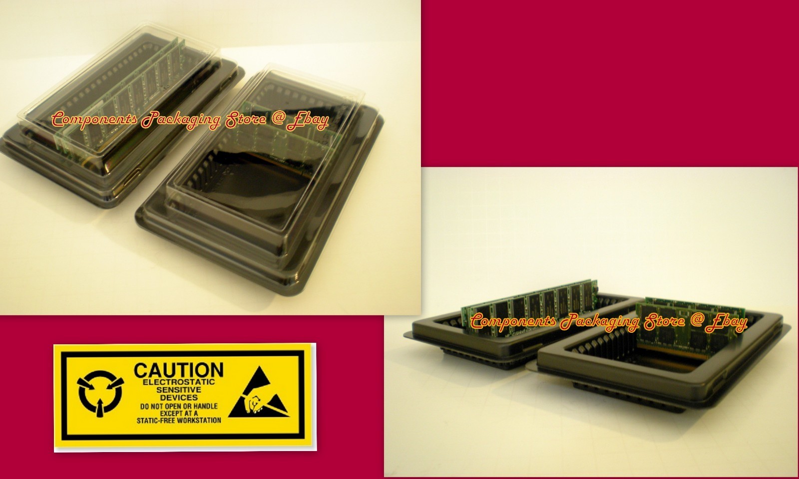 Memory Packaging Tray Container -10 Fits 100 Desktop or 200 Laptop Modules – New
