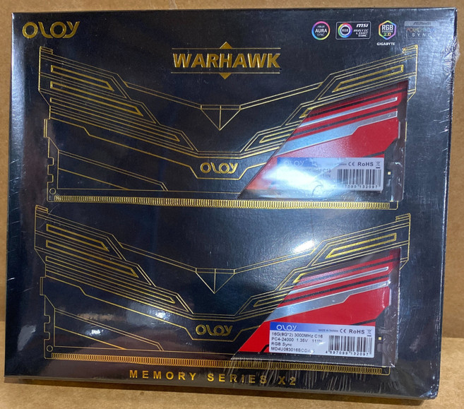 OLOy DDR4 RAM 16GB (2x8GB) Warhawk Aura Sync RGB 3000 MHz MD4U083016BCDA