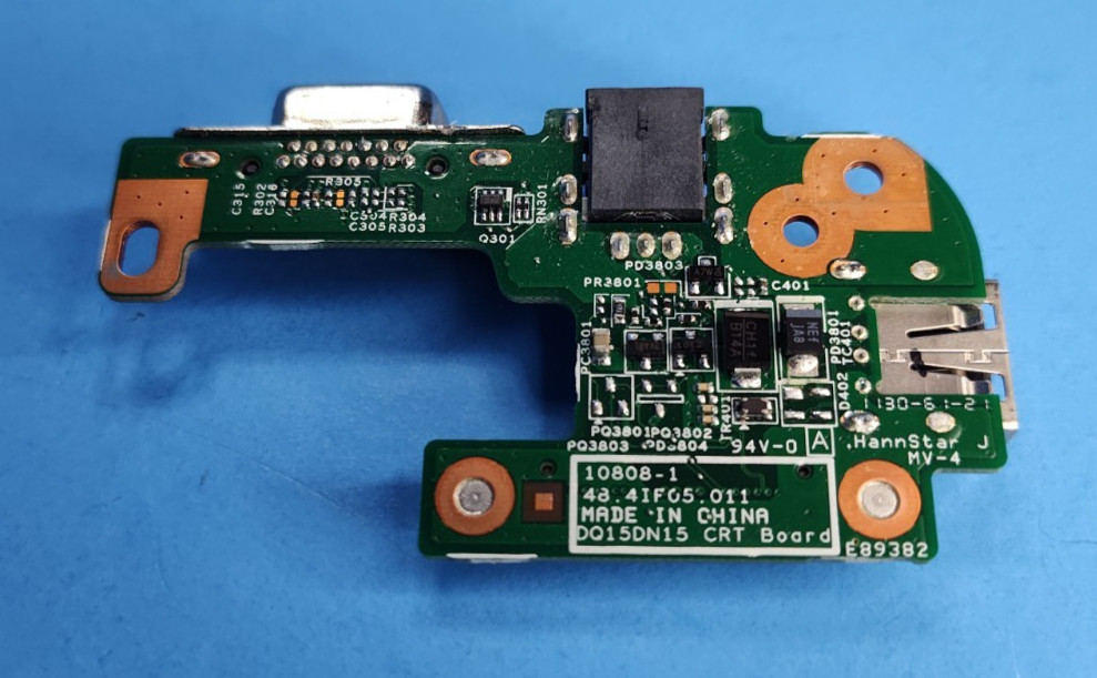 Dell Inspiron 15R N5110 Vostro 3550 Laptop USB 2.0/VGA Port DC Power Jack Board