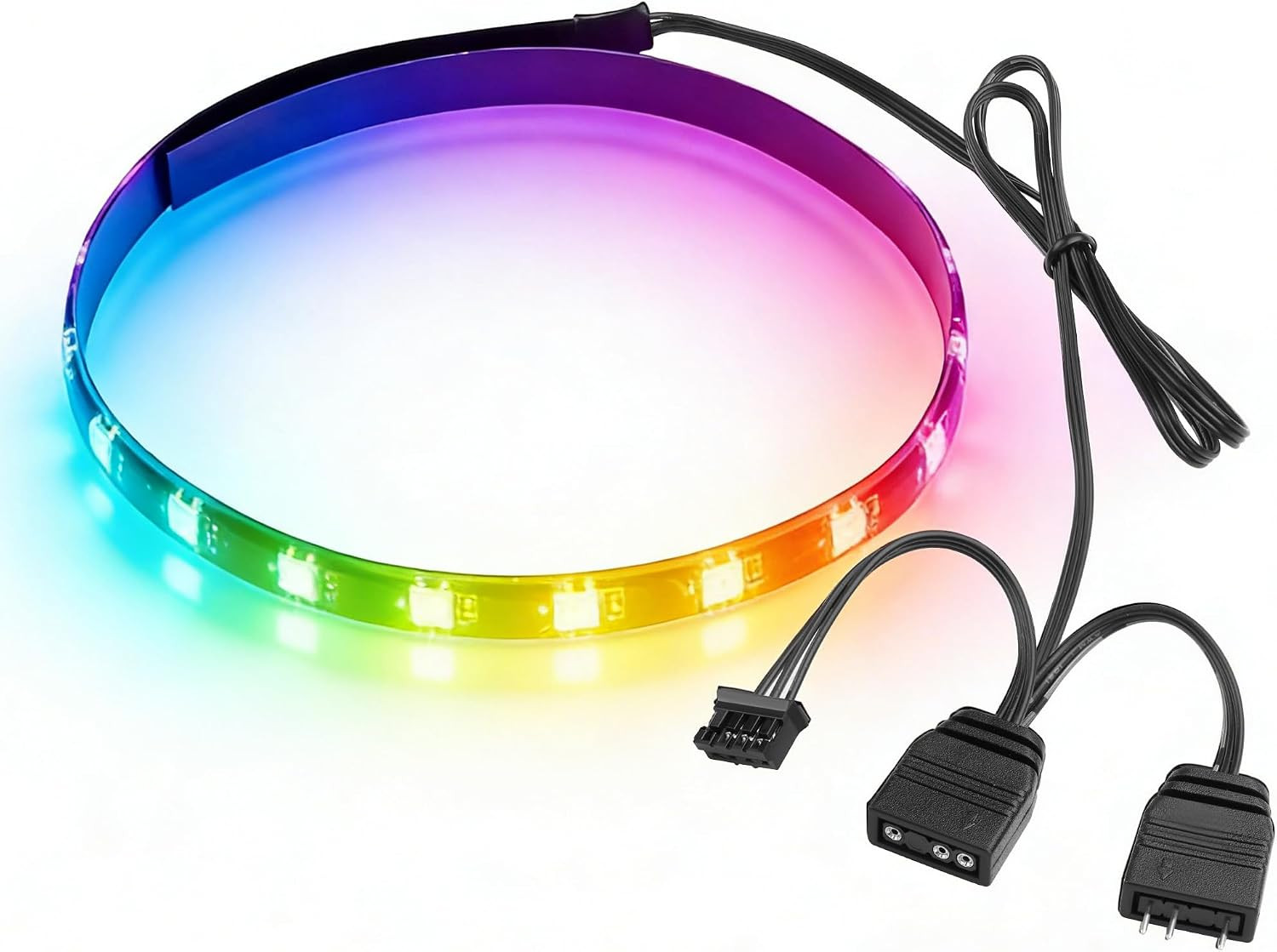 40Cm Magnetic ARGB LED Strip for PC Case, Silicone Encased 24 Leds, 5V 3-Pin Add