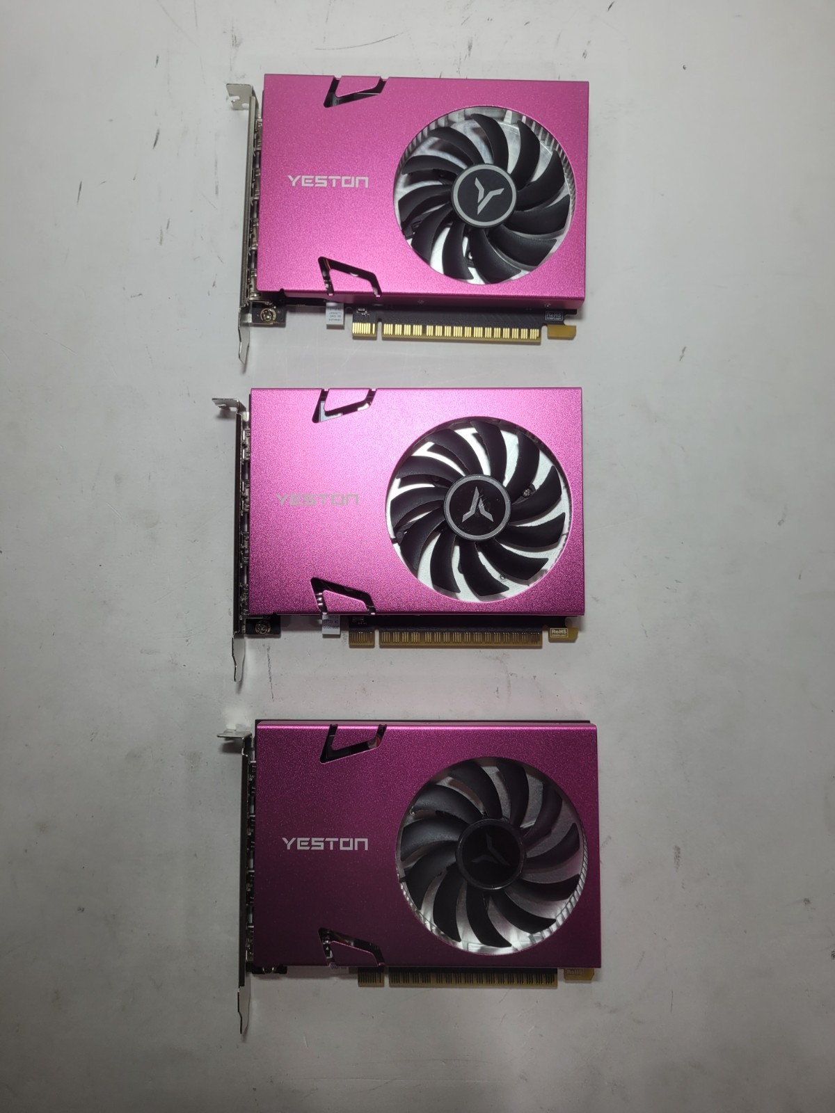 Lot of 3 Yeston GT 730 4GB 4x HDMI Desktop Graphics Card #0396