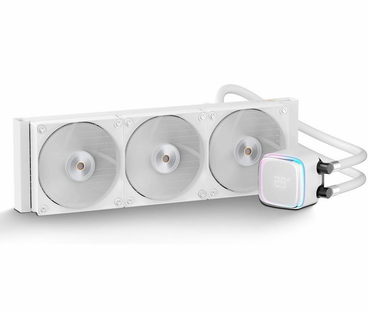 Iota L36 WH AIO CPU Liquid Cooler 360mm with Temp Digital Display,ARGB Aluminum