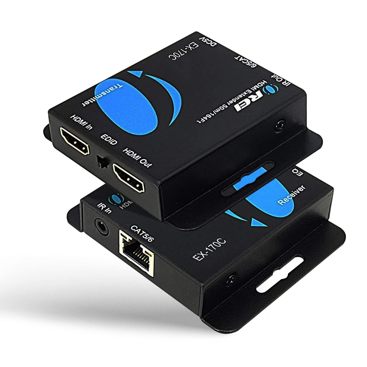 OREI 4K HDMI over Ethernet Extender Over CAT5/CAT6/CAT7, with 1 PACK, Black