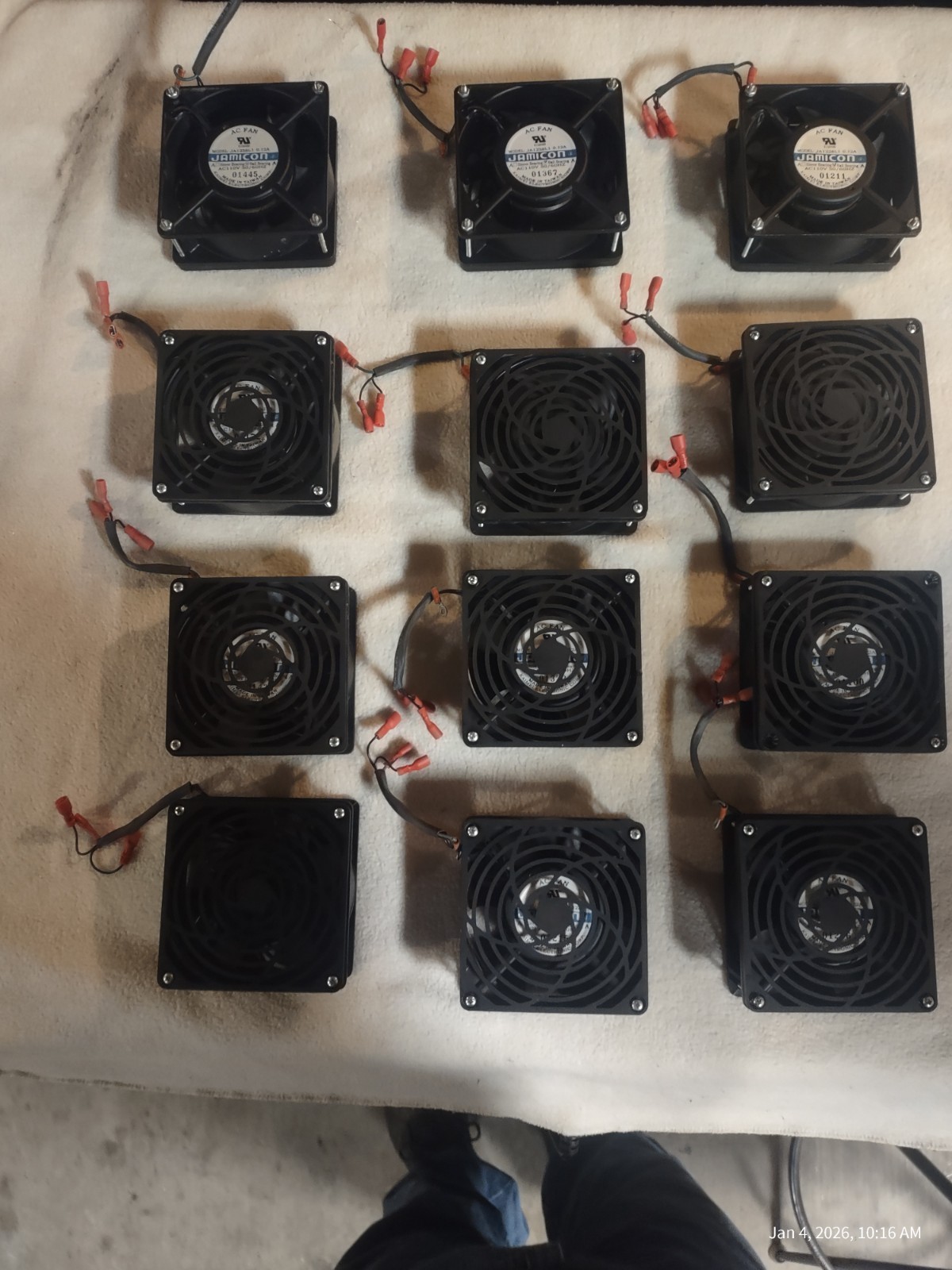 16 LOT JAMICON 110 VOLT AC cooling fans