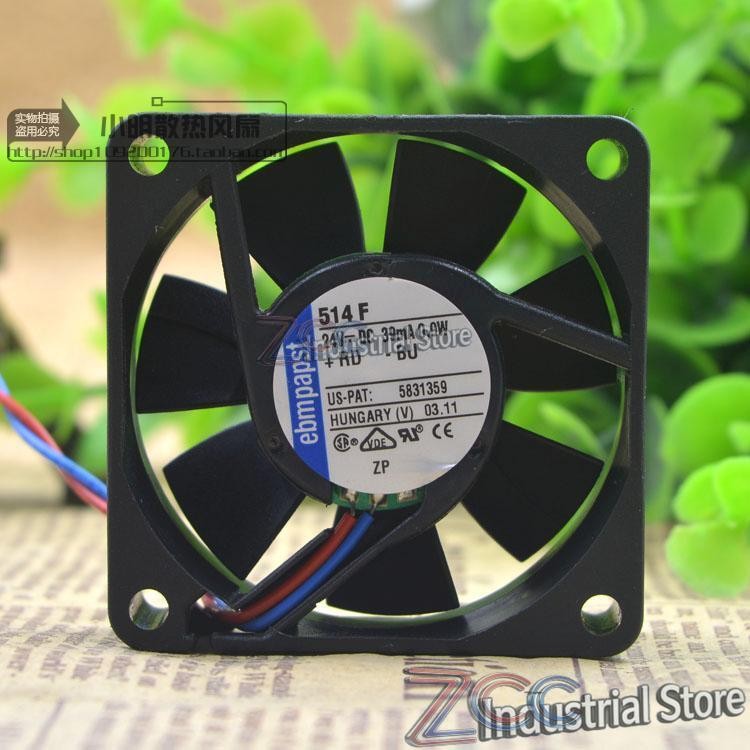 ebm-papst 514F 505015mm DC24V 75mA 4-Wire 5000RPM Inverter Cooling Fan UPS