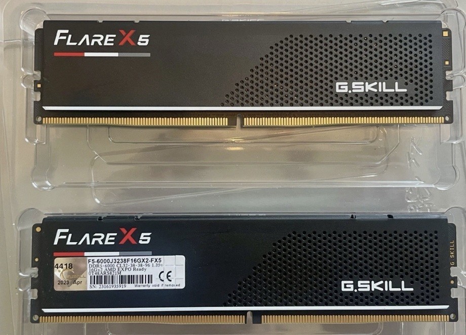 G.SKILL Flare X5 32GB (2x16GB) DDR5-6000 CL32 F5-6000J3238F16GX2-FX5