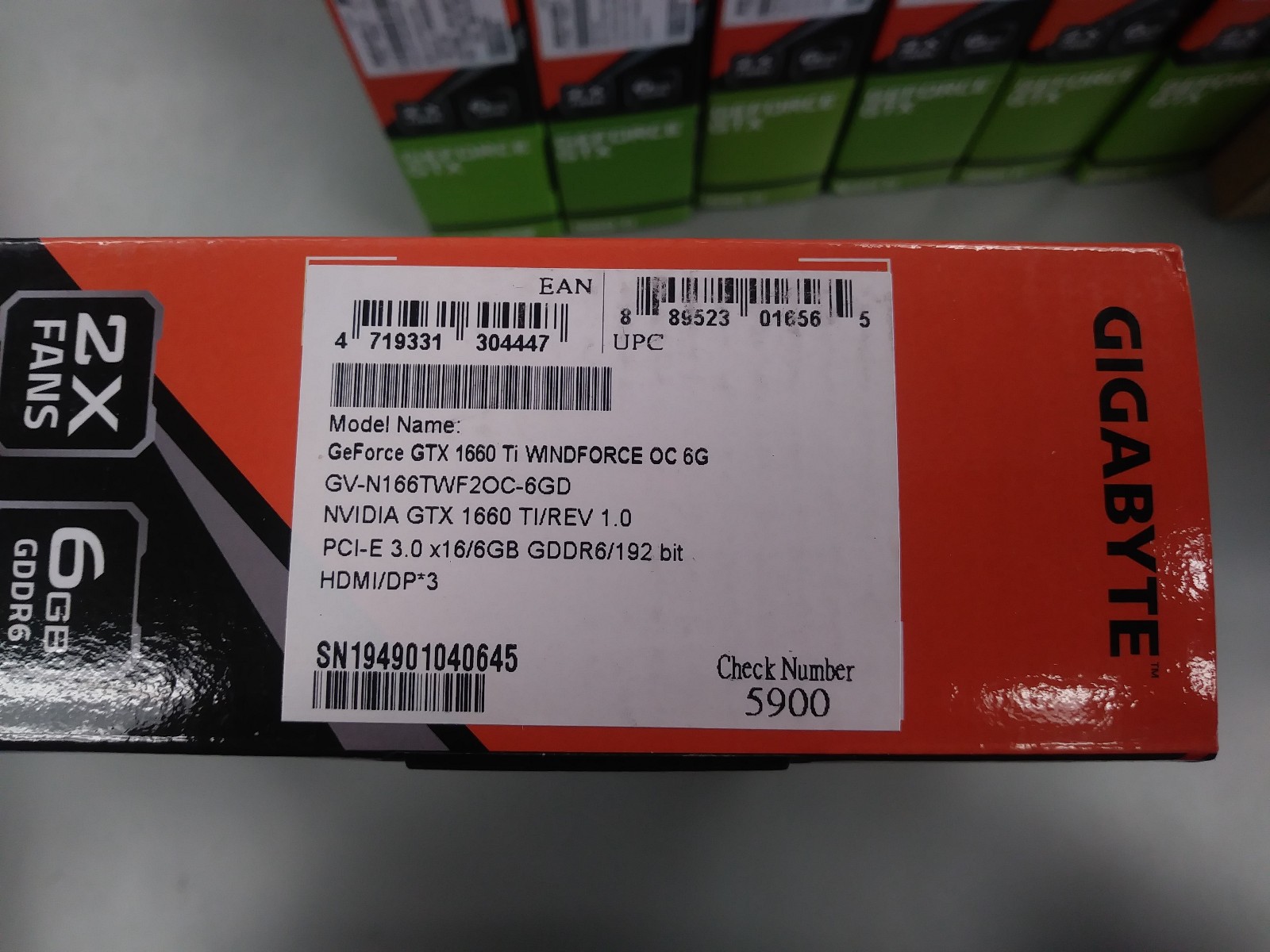 Gigabyte GeForce GTX 1660 TI OC 6G GDDR6 Video Card (GV-N166TWF2OC-6GD)