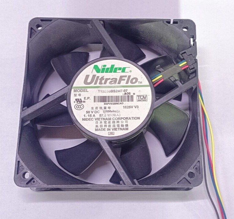 Nidec UltraFlo T12E50BS2M7-07 1625V DC50V 1.15A 57.5W 4-Wire Cooling Fan