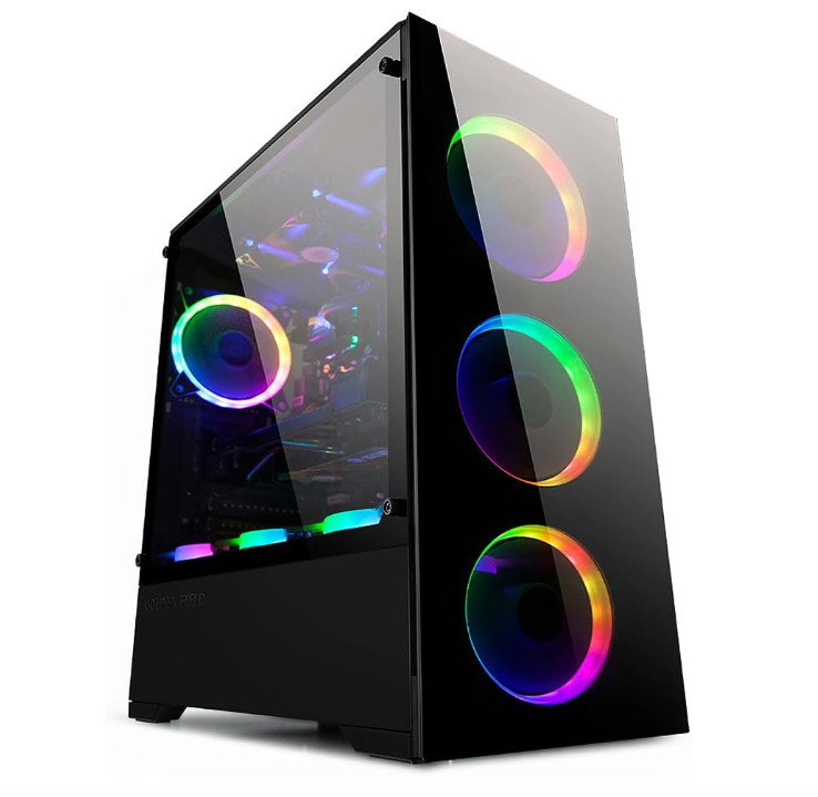 B-Voguish RGB Gaming PC Case with Tempered Glass, USB 3.0, E-ATX Support