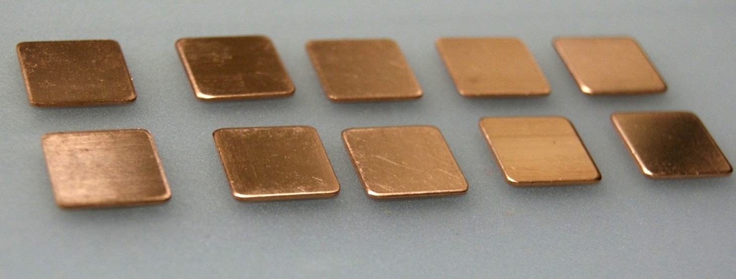 10 pcs Copper Heatsinks&Cooling Copper Pad Shim laptop CPU Size:15mm*15mm*0.8mm