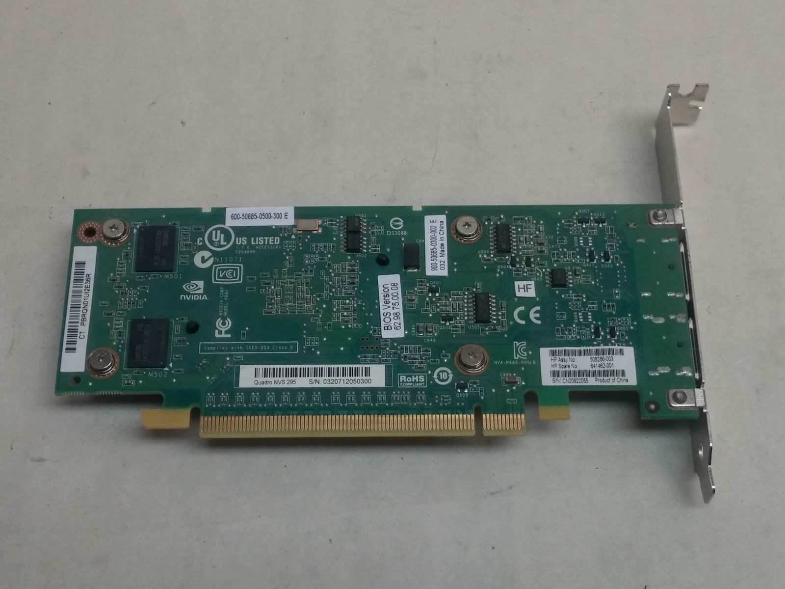 Nvidia Quadro NVS 295 256 MB GDDR3 SDRAM PCI Express x16 Video Card