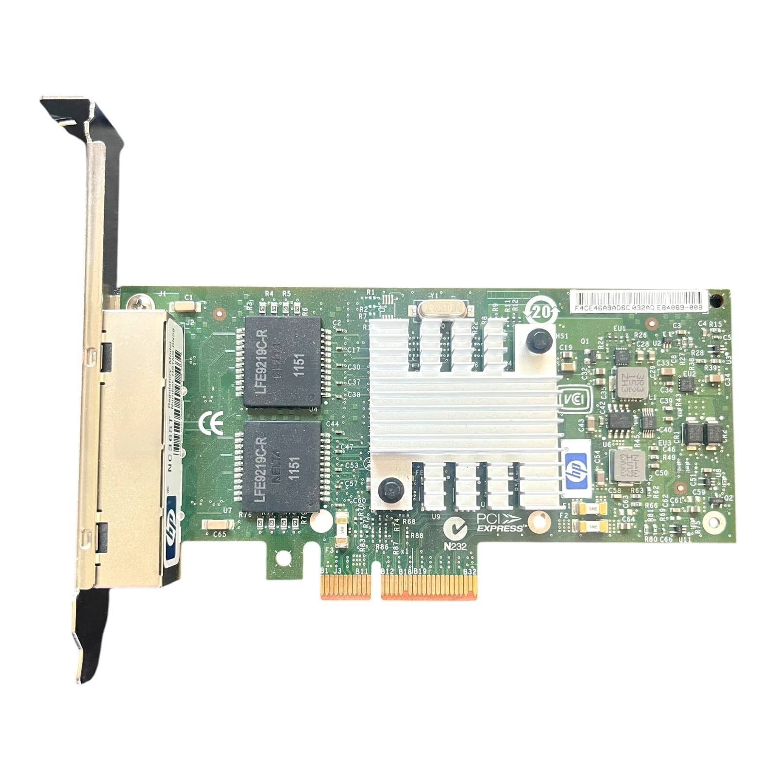 HP NC365T Quad Port 4x RJ-45 Gigabit PCIe Server Adapter 593720-001 593743-001