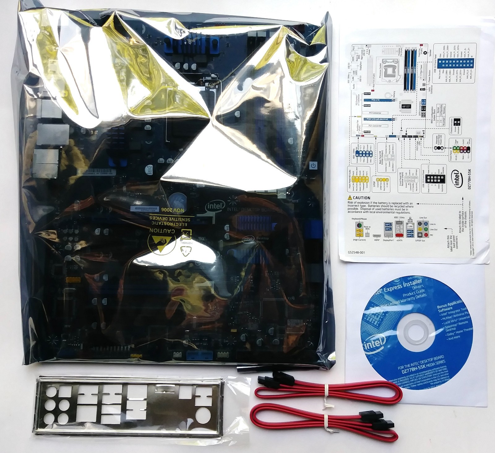 Intel DZ77BH-55K Socket 1155 ATX Motherboard Z77 DDR3 USB 3.0 HDMI BLKDZ77BH55K
