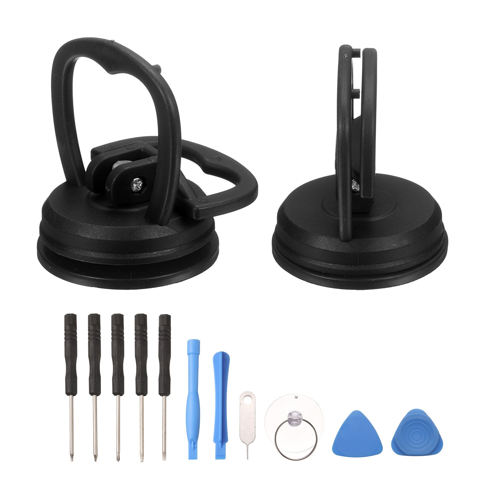 2 Pcs Screen Suction Cup, 2.4″ Screen Repair Suction Cup with Spudger, Black