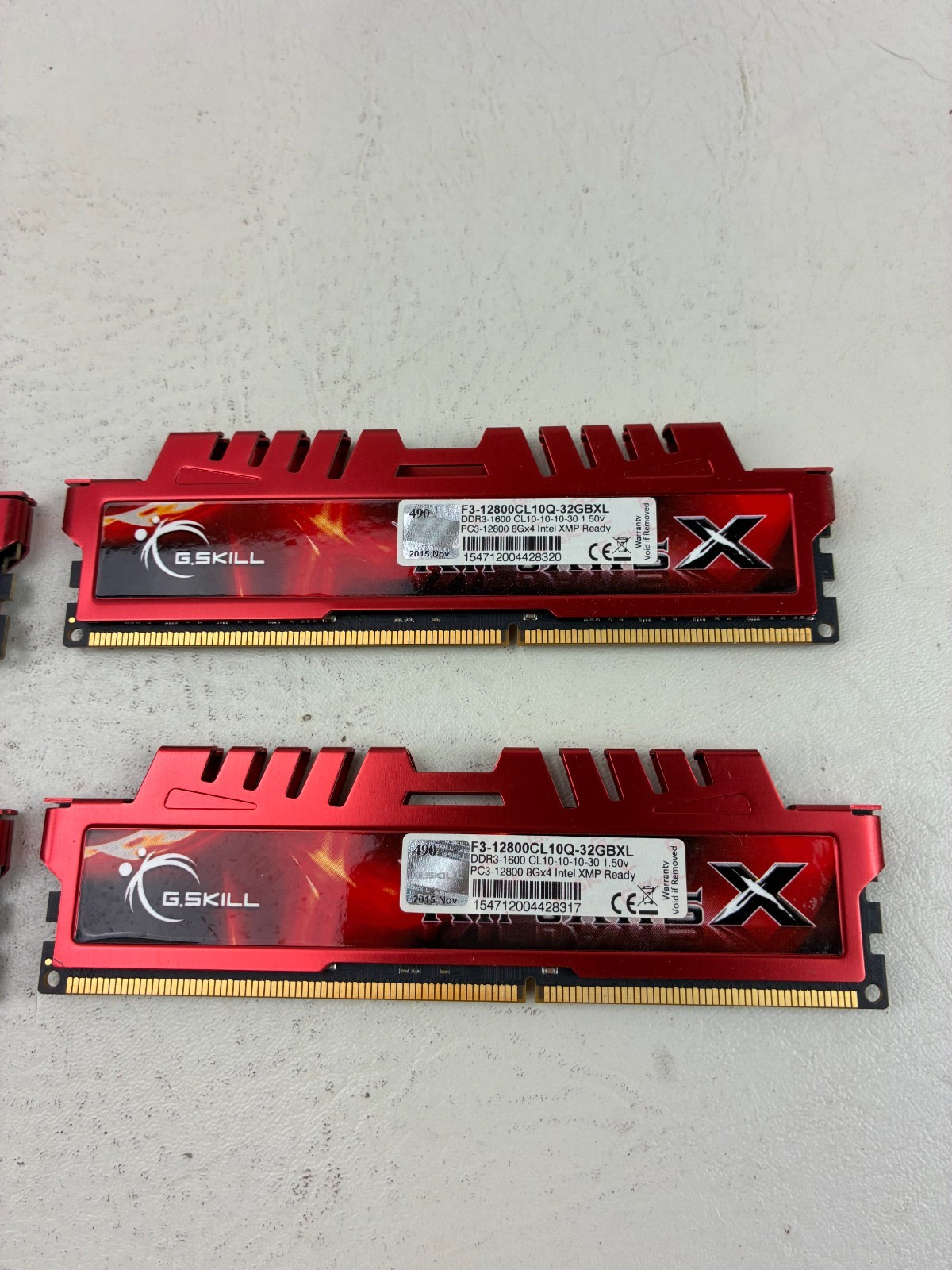 G.Skill RipJawsX 32GB (4 x 8GB) 1600MHz DDR3 Desktop RAM | F3-12800CL10Q-32GBXL
