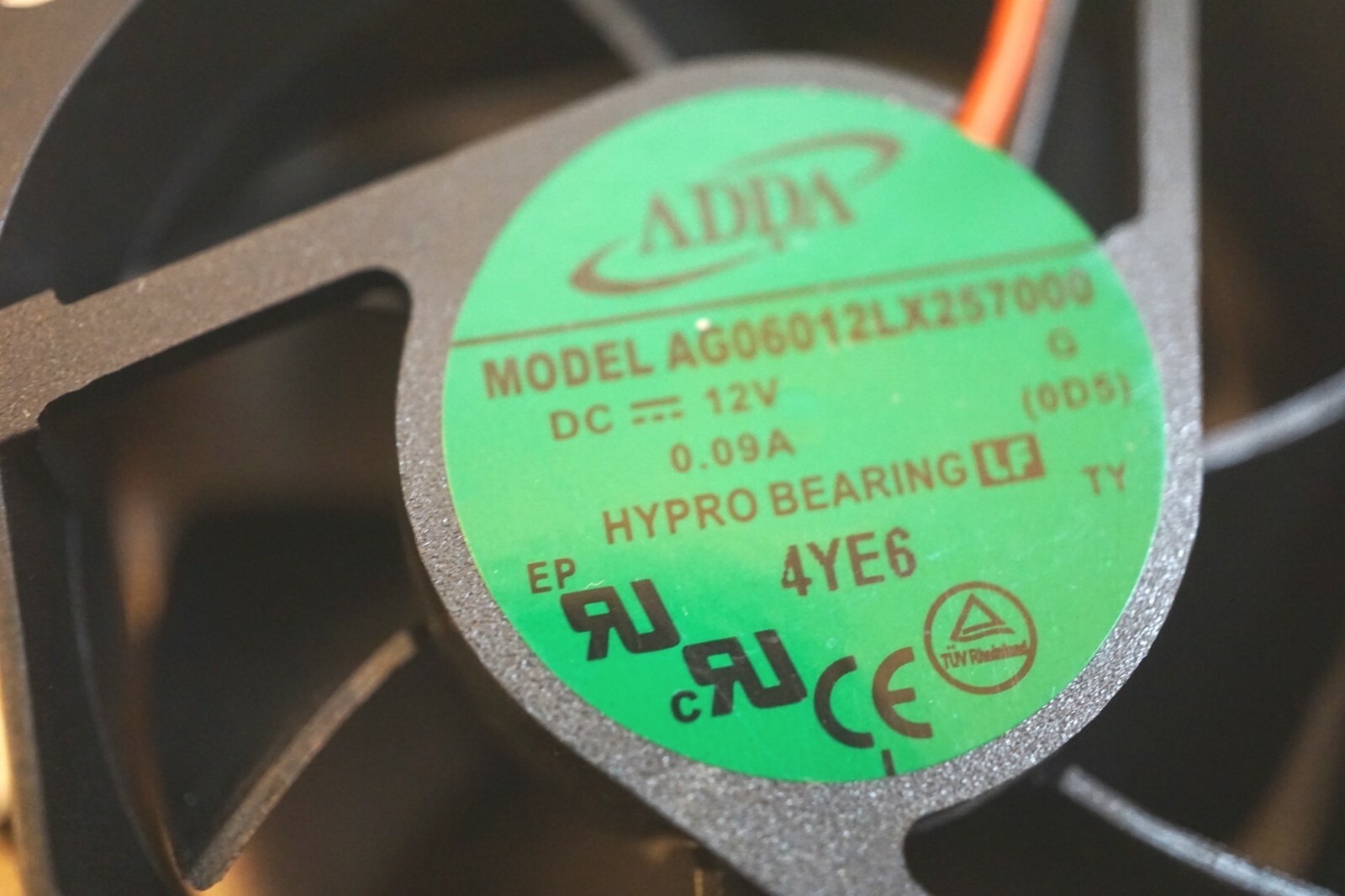 Adda 60 mm x 60mm x 25 mm 12V DC Hypro fan long connector AG06012LX257000
