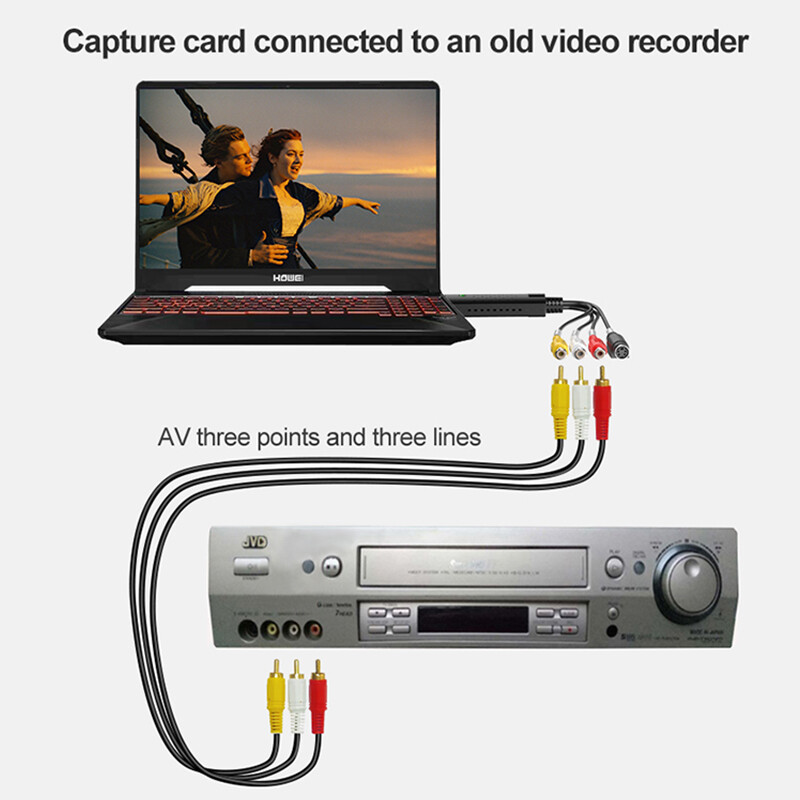 USB 2.0 Audio TV Video VHS to DVD VCR PC DVR HDD Converter Adapter Capture Card