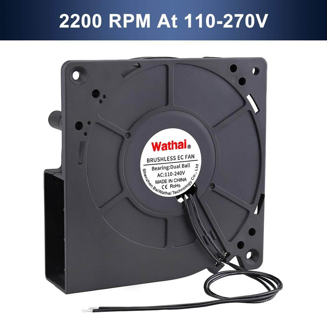 Wathai EC 120Mm X 32Mm 120V Blower Fan Duall Ball High Airflow Centrifugal Blowe