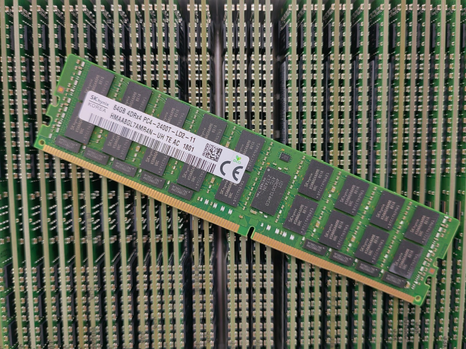 SK Hynix 64GB DDR4 2400 4DRx4 PC4-19200 HMAA8GL7AMR4N-UH 288p Server LRDIMM RAM