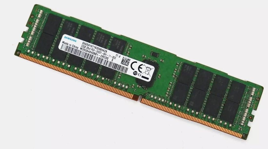 Samsung M393A4K40BB1-CRC0Q 32GBx1 DDR4 SDRAM RDIMM Server Memory 2400MHz