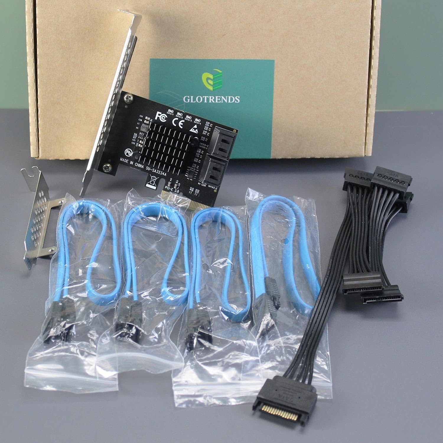 PCIe SATA Controller Card – 4 SATA Ports, Windows Mac Linux
