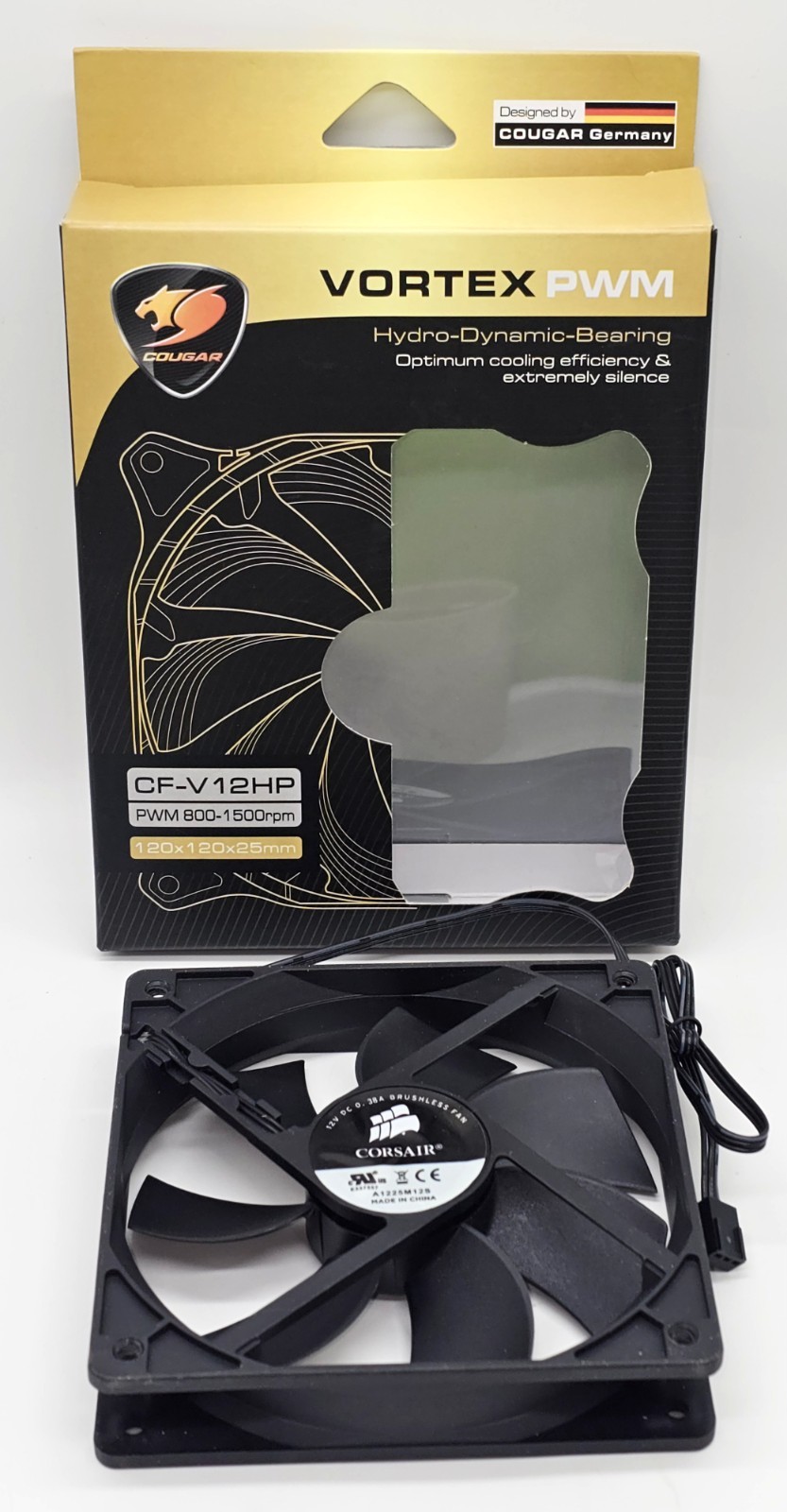 COUGAR VORTEX PWM 120mm CF-V12HP Hydro-Dynamic Bearing Case Fan