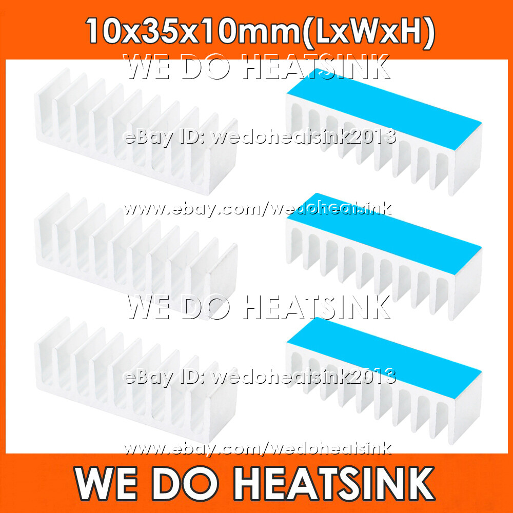 10x35x10mm Silver Heatsink Radiator Cooler With Thermal Pad for DIP40 IC CPU GPU