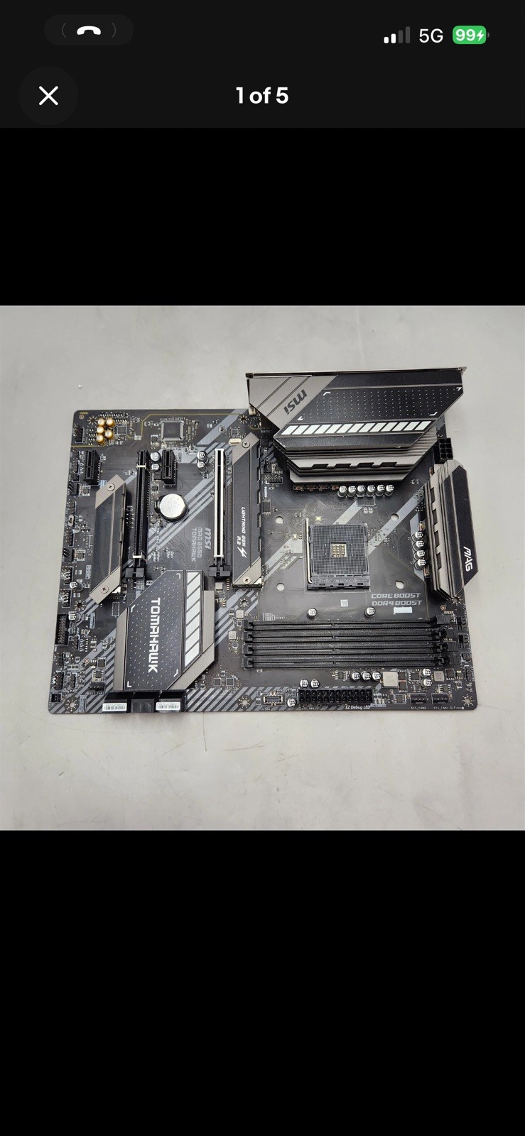 MSI MAG B550 TOMAHAWK (AMD AM4, DDR4 M.2, USB 3.2 Gen 2, ATX, Ryzen 5000 Series)