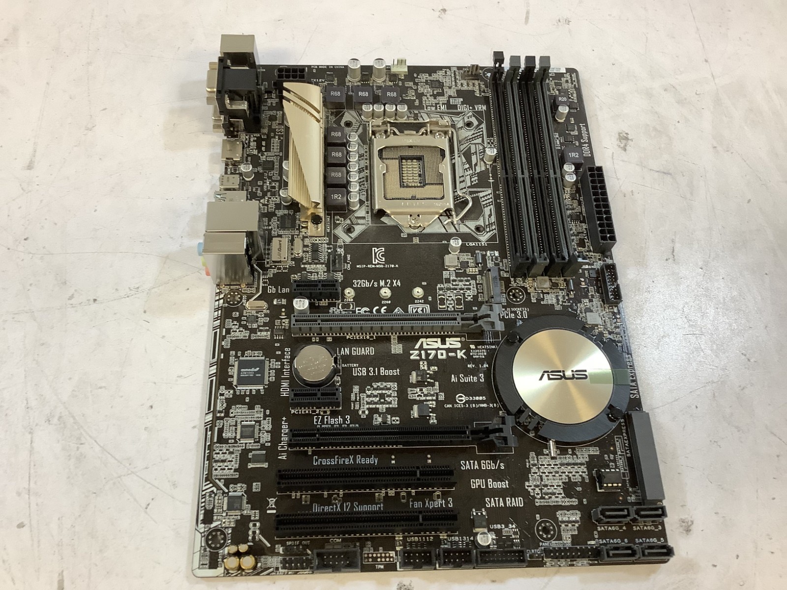 ASUS Z170-K 6th Gen Intel Core processors DDR4 Ai Suite 3 ATX Motherboard «Q6A»