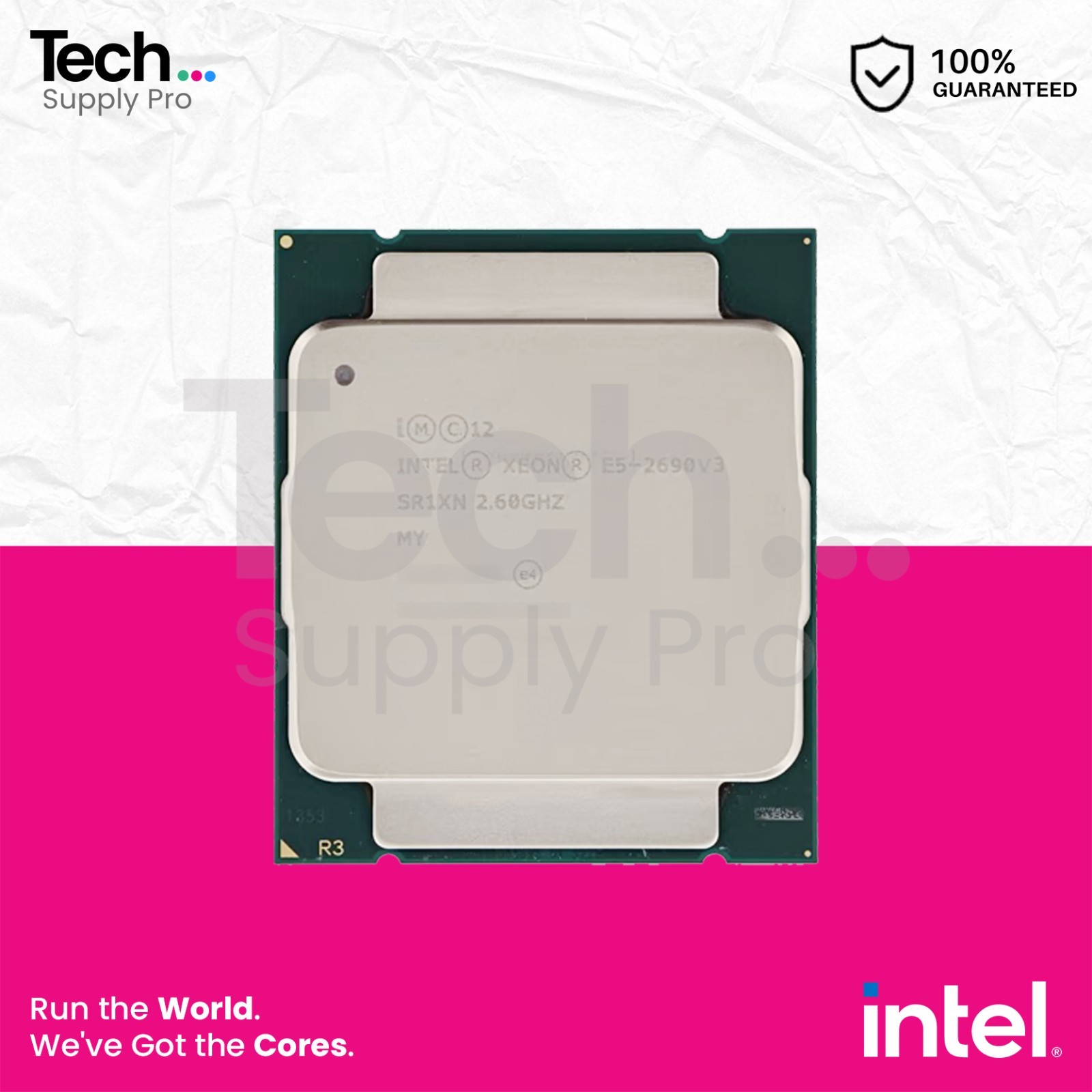 SR1XN Intel Xeon E5-2690V3 12-Core 2.60GHz 30MB 9.6GT/s 135W FCLGA2011 Processor